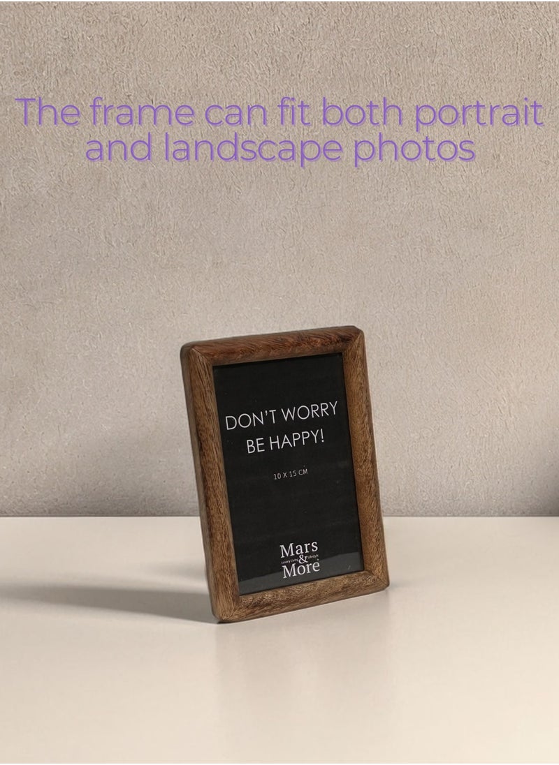 Mars & More - Handcrafted Wooden Photo Frame12x17 cm by Artesania - Image 1