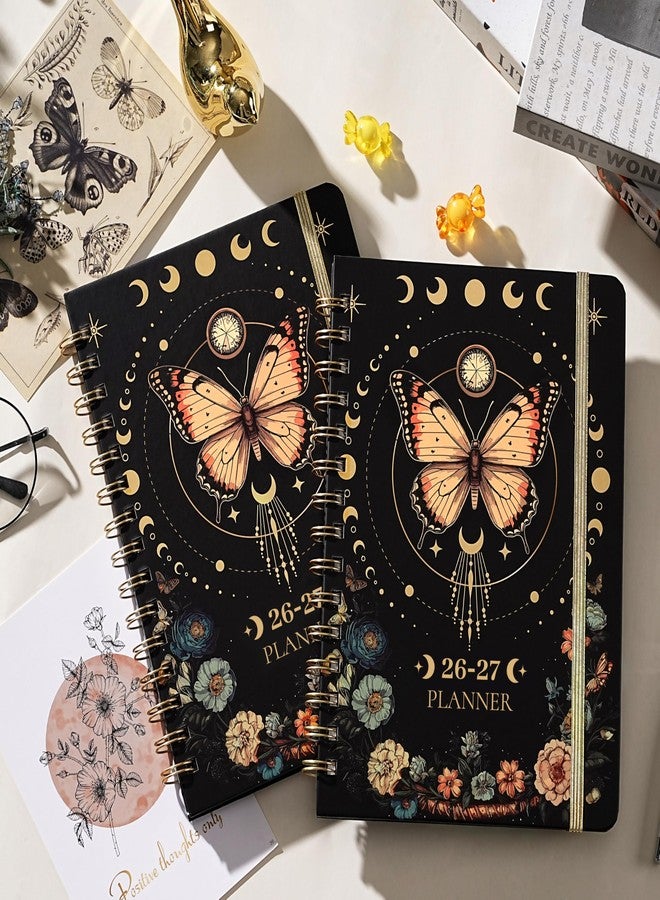 Pinchoco 2026-2027 Planner - Academic Planner 2026-2027, July 2026 - June 2027, 6.4" x 8.5", Weekly and Monthly with Tabs, Back Pocket + Thick Paper - Butterfly - Image 2