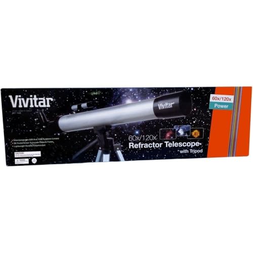 Vivitar تلسكوب فيفيتر TEL50600 60X/120X مع حامل ثلاثي (أسود) - Image 2