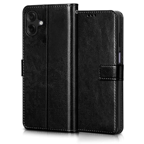 WOW IMAGINE Shock Proof Flip Cover Back Case Cover for Samsung Galaxy M17e 5G | F70e 5G | M07 | F07 | A07 | A07 5G (Flexible | Leather Finish | Card Pockets Wallet & Stand | Black) - Image 2