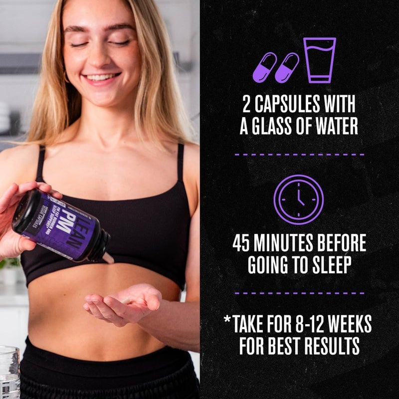 Jacked Factory Lean PM Night Time Fat Burner Sleep Aid Supplement  Appetite Suppressant for Men and Women  60 StimulantFree Veggie Weight Loss Diet Pills - Image 4