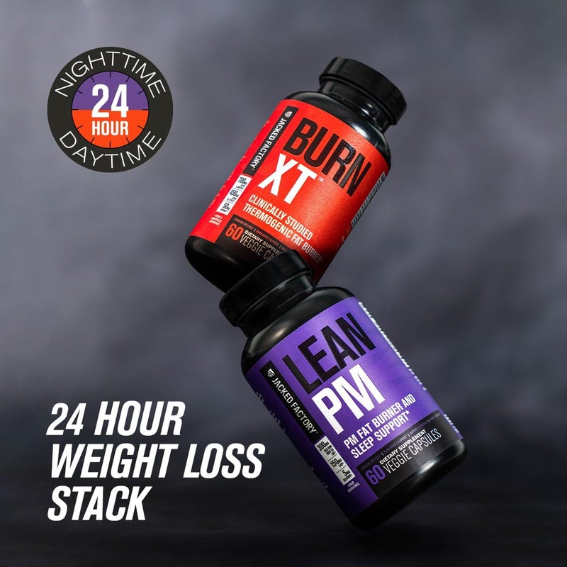 Jacked Factory Lean PM Night Time Fat Burner Sleep Aid Supplement  Appetite Suppressant for Men and Women  60 StimulantFree Veggie Weight Loss Diet Pills - Image 5