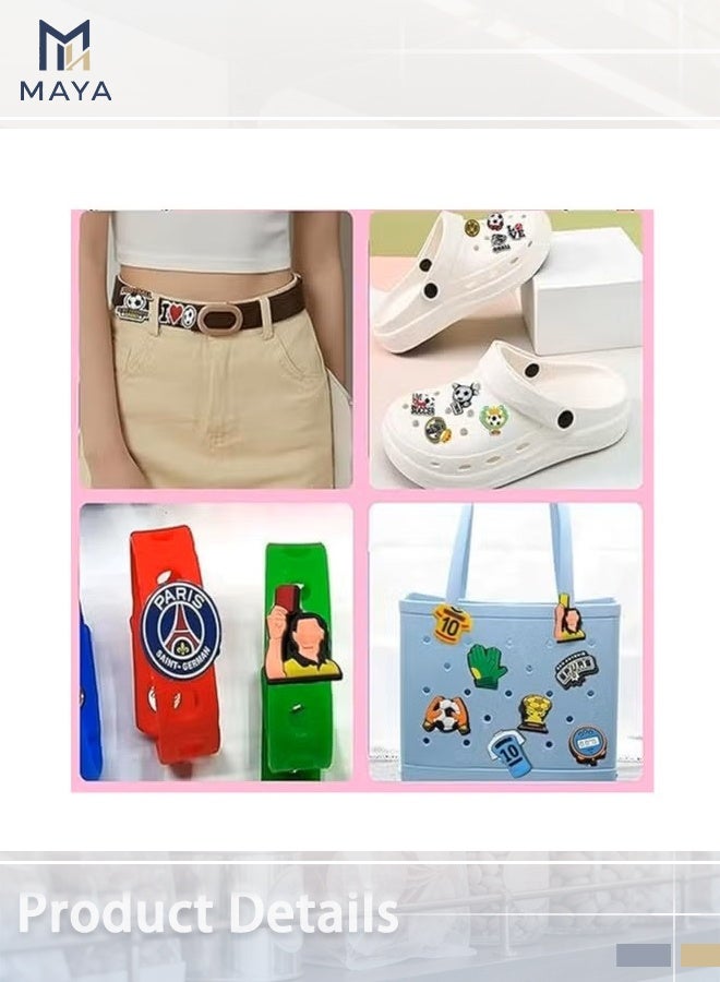 Maya 32 PCS Soccer Charms for Shoes, Football Sports Decoration Adults Children, Cartoon Shoe Decoration Charms - Image 2