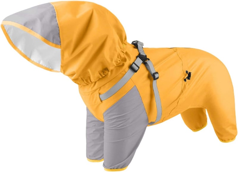 Dog Raincoat Hooded Rain Jackets Comfortable Rainwear for Small to Large with Four Leg Designs Adjustable Hoods Coat - Image 1