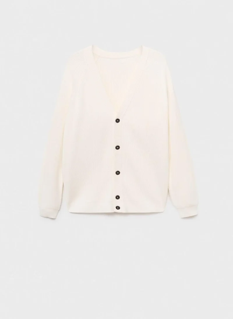 Mango Man  Ribbed knitted cardigan with buttons for Men | Best Price UAE