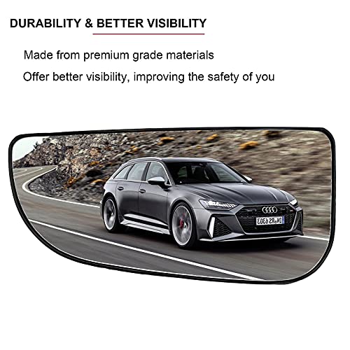 SKARUMMER Driver Left Side Lower Mirror Glass Replacement for 2009-2020 Dodge Ram 1500 2500 3500 4500 5500 Towing Mirrors - Side View Convex Lower Mirror Glass with Rear Holder, Replace 68067731AA - Image 3