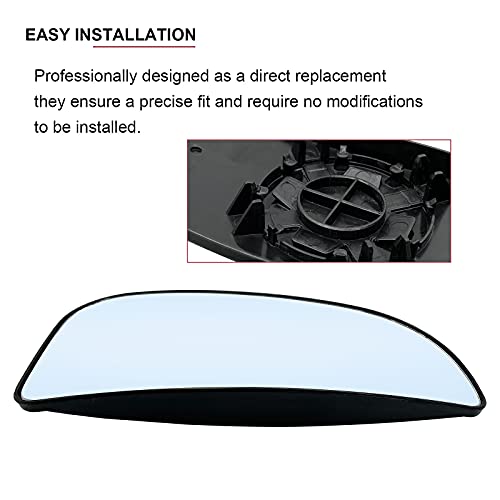 SKARUMMER Driver Left Side Lower Mirror Glass Replacement for 2009-2020 Dodge Ram 1500 2500 3500 4500 5500 Towing Mirrors - Side View Convex Lower Mirror Glass with Rear Holder, Replace 68067731AA - Image 5