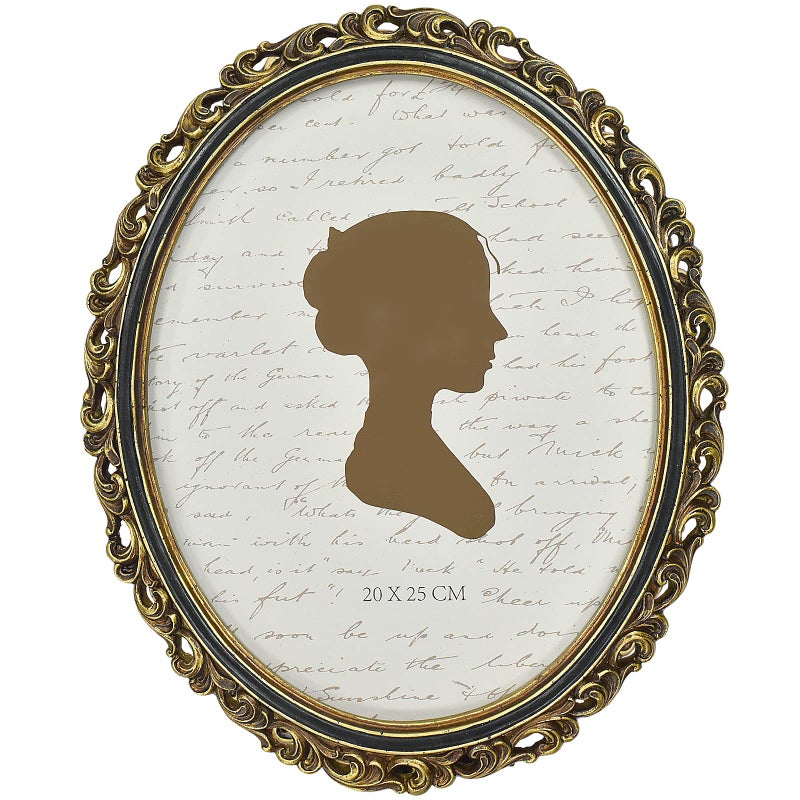 Sunlit Vintage Picture Frame 8x10 Inch  Oval Antique Photo Frames with Glass Front  Luxury Photo Display  Tabletop Wall Hanging  Gift Ideas  Golden Brown - Image 1