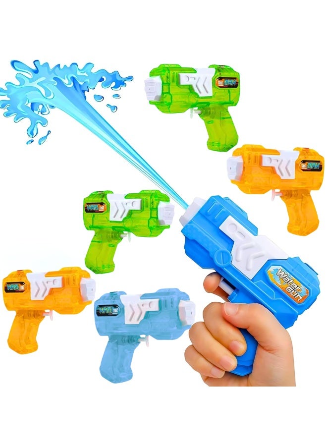 ARGT 6 Pack Mini Water Guns – Kids Squirt Gun Set for Summer Pool Beach Fun, Small Water Blasters for Boys Girls, Safe Durable Plastic, Outdoor Water Fight Toys, Party Bag Fillers, Ages 3+ - Image 1