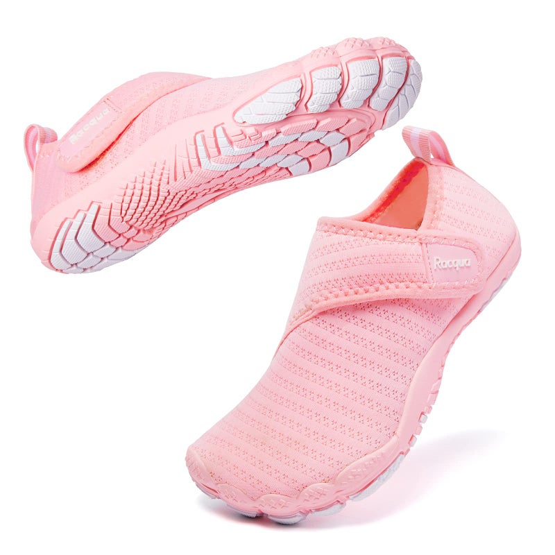 Racqua Kids Water Shoes Girls Quick Dry Lightweight Sport Beach Aqua Shoes Barefoot Outdoor Swim Pool Walking Boating Surfing Shoes Little Kid Pink 13 - Image 2