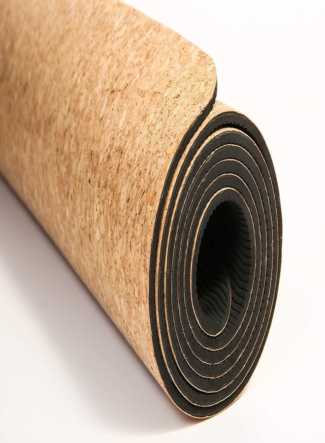Wearslim® Eco-Friendly 5 MM Yoga Mat - Natural Cork, Excellent Grip, Thick - Hypoallergenic & Non Toxic - Exercise Mat with Carrying Strap - Pilates Mat, Workout Mat - Yoga Mats For Women & Men - Image 3