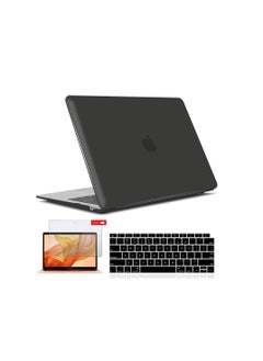 MacBook Air 13 inch Case With keyboard And Screen Protector M1 A2337 A2179 A1932 2020 2019 2018 Release Slim Plastic Matte Hard Cover Compatible Air 13.3 inch Retina Display Black - pzsku/Z75240856D5CA86CECE28Z/45/_/1654720624/786649cc-ad76-43b2-b8c2-12f3e8bf012b