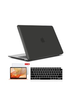 MacBook Air 13 inch Case With keyboard And Screen Protector M1 A2337 A2179 A1932 2020 2019 2018 Release Slim Plastic Matte Hard Cover Compatible Air 13.3 inch Retina Display Black - pzsku/Z75240856D5CA86CECE28Z/45/_/1654720625/09d207b3-6be0-4305-8791-30740a5b83c4