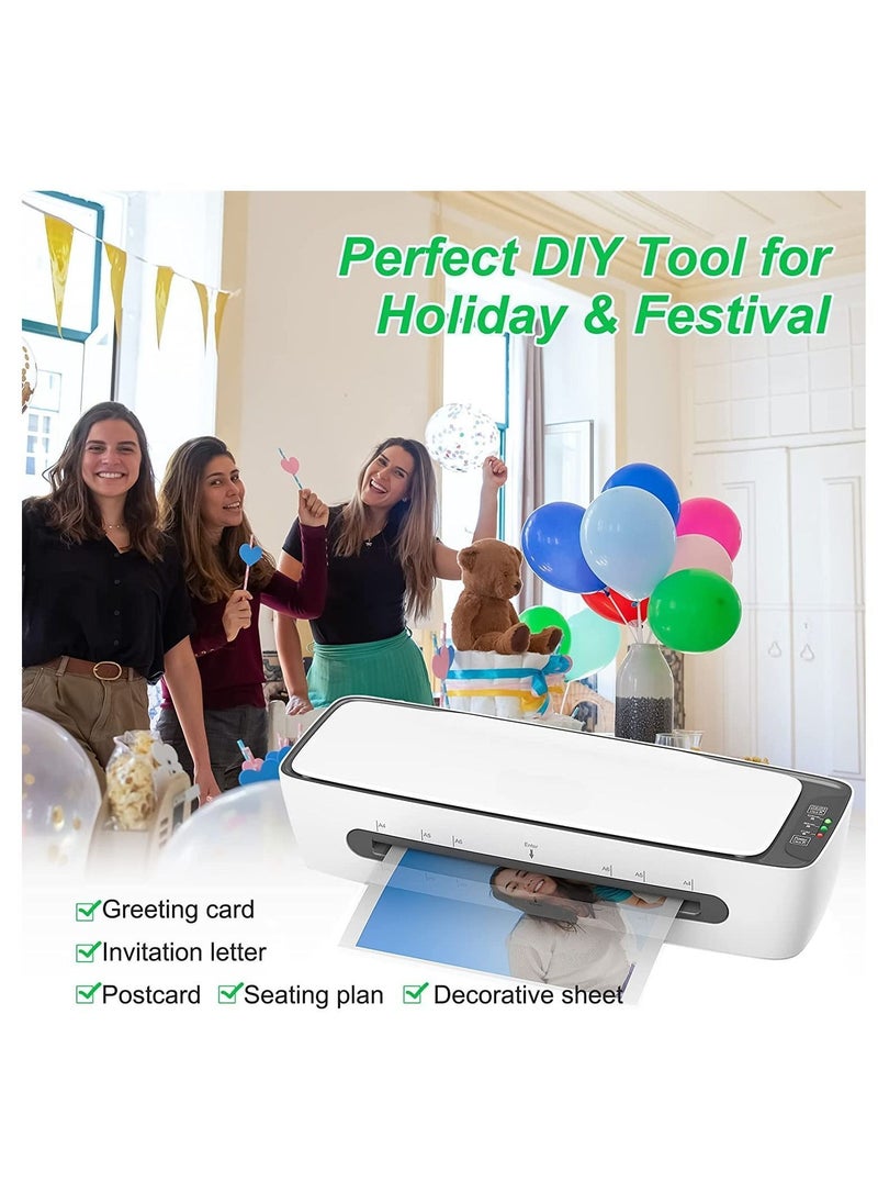 Y&D - Laminator Machine Set, Laminating for A4/A5/A6, 9 Inches Max Width Thermal Laminator, Quick Warm-Up, Cold and Hot Laminating, with Paper Trimmer Corner Rounder 12 Pouches - Image 1