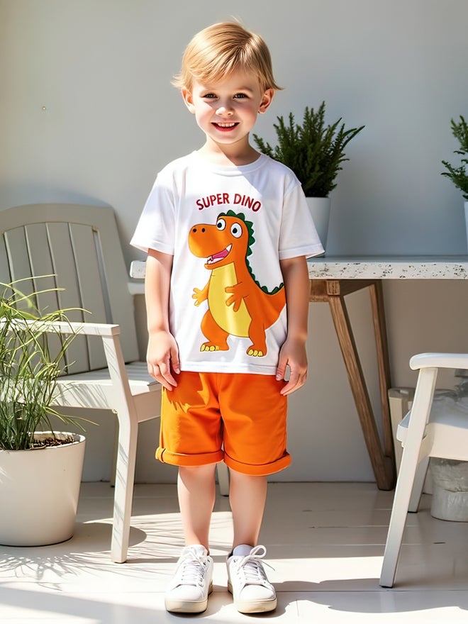 Take Two Kids 2pcs Graphic Print Short Sleeve T-Shirt and Shorts - Image 3