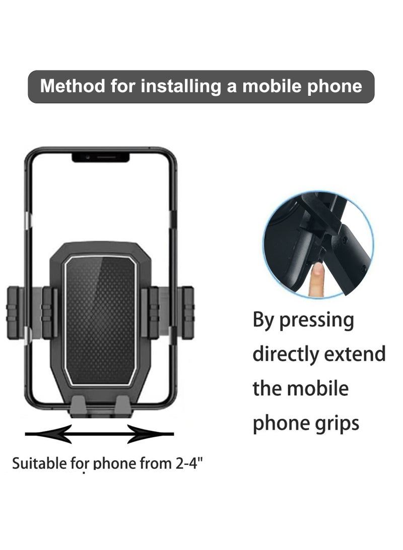 لياوسيسي حامل هاتف قابل للتدوير للسيارة 3 في 1 مع حامل أكواب ، حامل هاتف خليوي أوتوماتيكي عالمي 360 درجة دوار مع مشروب متعدد الوظائف توسيع 2 حاملات أكواب لسيارات الدفع الرباعي والسيارات والشاحنات ، متوافق مع iPhone و Samsung وغيرها من الهواتف الذكية القابلة للتعديل للهواتف الذكية التي تعمل بنظام Android نطاق قطر القاعدة 2.5 "-3.8" - أسود - Image 5