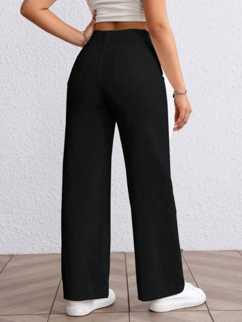 Ben Martin Baggy Jeans for Women || Women,s Loose Jean Pants || Oversized Jean's for Women's || Wide Leg Jean,s for Woman || Casual Jins for Woman's || Loose Jin Pant for Woman,s Black 02-30 - Image 2
