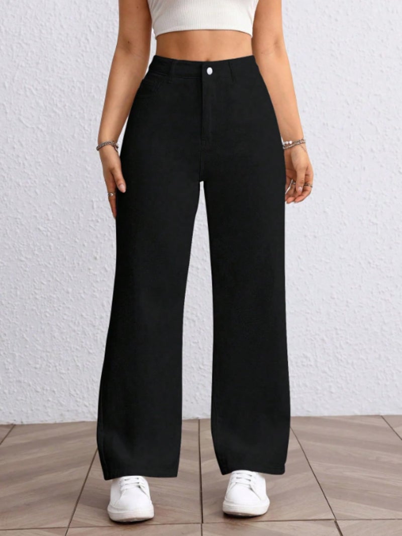 Ben Martin Baggy Jeans for Women || Women,s Loose Jean Pants || Oversized Jean's for Women's || Wide Leg Jean,s for Woman || Casual Jins for Woman's || Loose Jin Pant for Woman,s Black 02-30 - Image 5