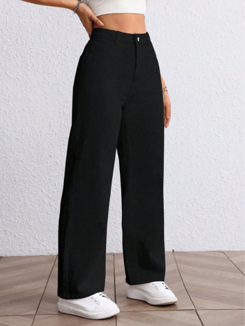 Ben Martin Baggy Jeans for Women || Women,s Loose Jean Pants || Oversized Jean's for Women's || Wide Leg Jean,s for Woman || Casual Jins for Woman's || Loose Jin Pant for Woman,s Black 02-30 - Image 3
