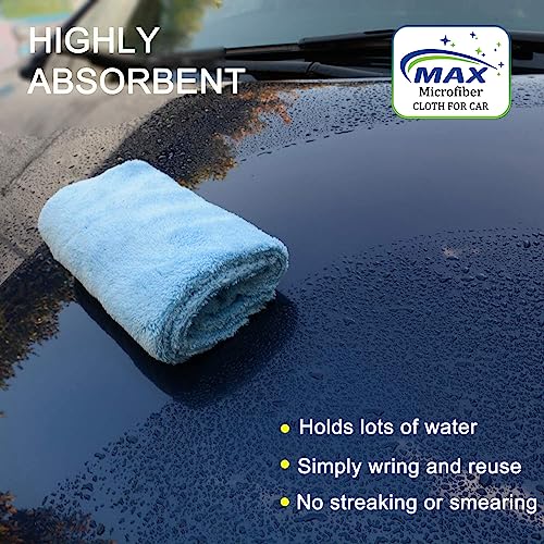 MAX Microfiber Cloth for Car (550 GSM, 4 Pc, 40 x 40 cm) Softest & SAFEST Ever Edgeless Coral Fleece Microfiber Cloth Towel for Car Cleaning, Drying, Buffing & Polishing - Image 5