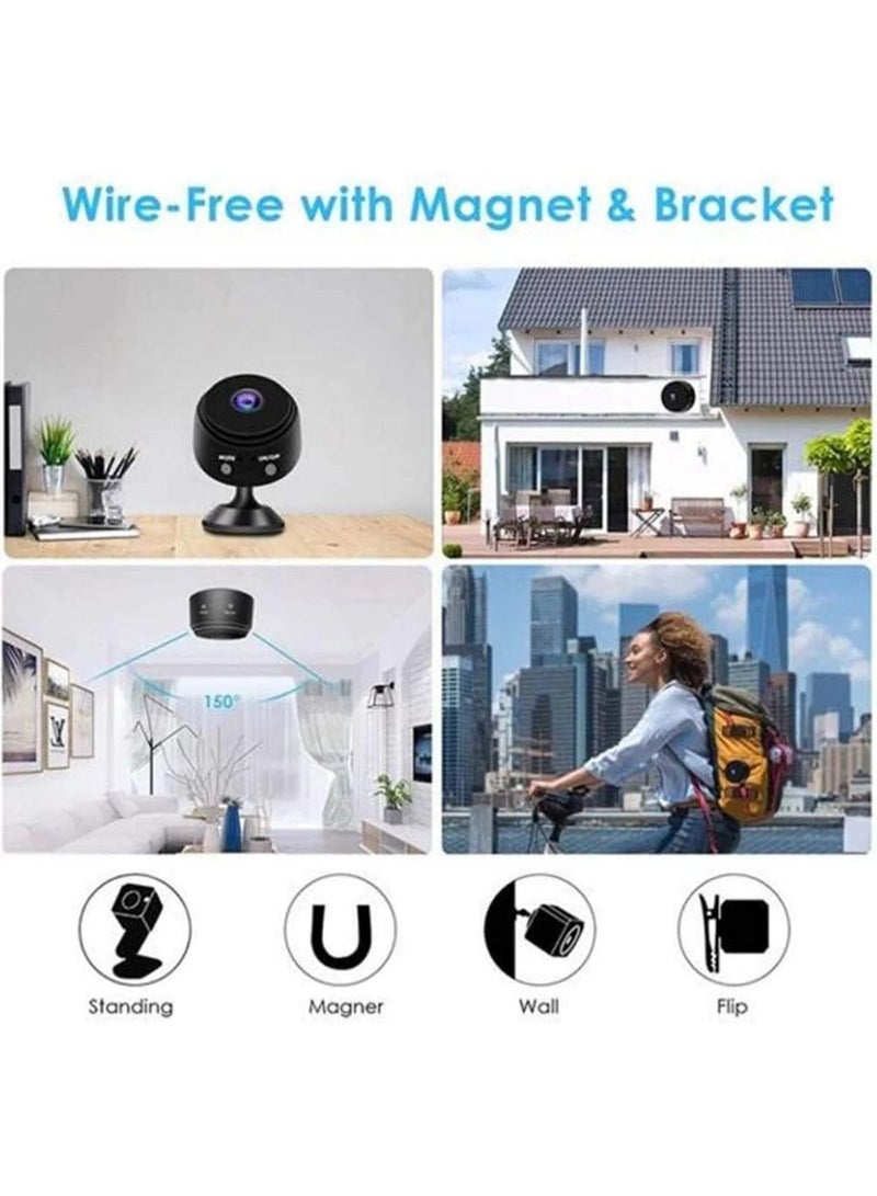 H120 New A9 HD 1080P Mini Camera Wireless Wifi Security Night Vision Motion 16GB TF Card（Black） - Image 3