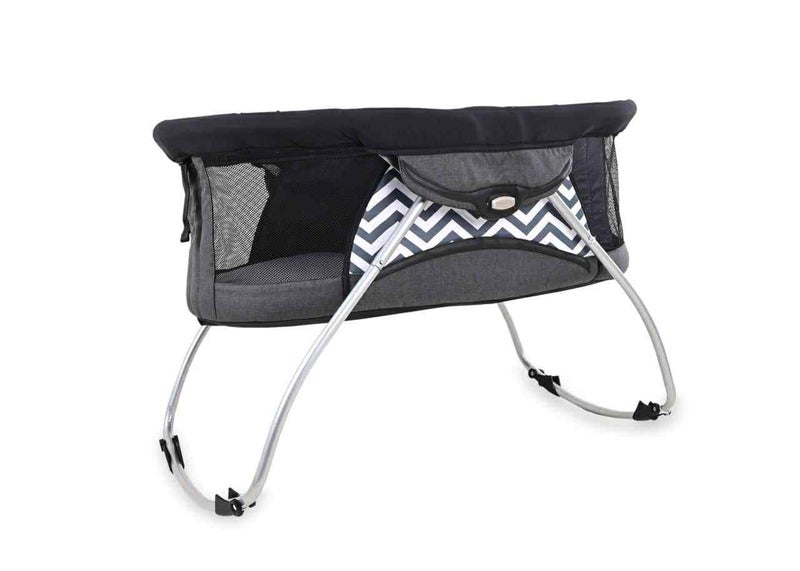 Petit Bebe Baby Cot Bed premuim forme striped BY HAPPY KIDDO (BLACK) - Image 2