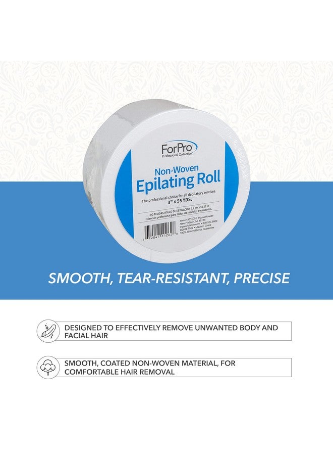 ForPro Professional Collection Forpro Nonwoven Epilating Roll For Body And Facial Hair Removal Tearresistant Lintfree 3” X 55 Yards White - Image 4
