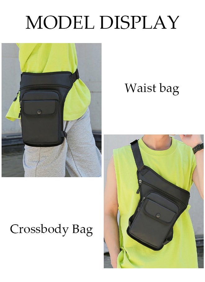 DUNISO Multifunction Drop Leg Bag For Men and Women Panel Utility Waist Bag Shoulder Bag Crossbody Bag For Cycling Hiking Travelling Pouch Pack Waistpack For Outdoor Sports  - Image 4