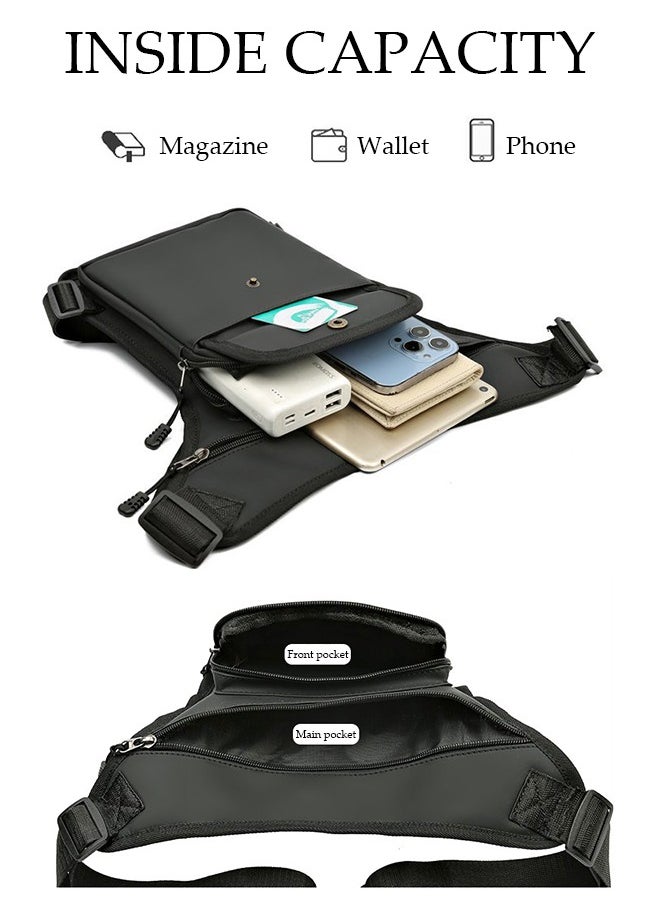 DUNISO Multifunction Drop Leg Bag For Men and Women Panel Utility Waist Bag Shoulder Bag Crossbody Bag For Cycling Hiking Travelling Pouch Pack Waistpack For Outdoor Sports  - Image 5