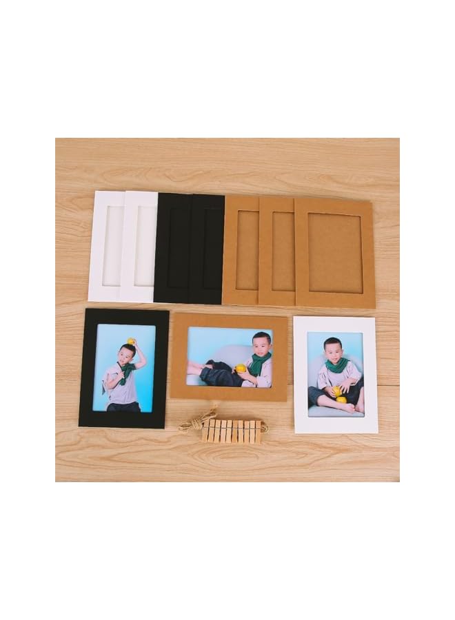 The Bros Paper Photo Frames 20Pcs Color Mixing Hanging Paper Photo Frames 4x6 Inch Picture Frames Diy Clip Photo Display Holders for Home, Wedding, Party Decor - Image 3
