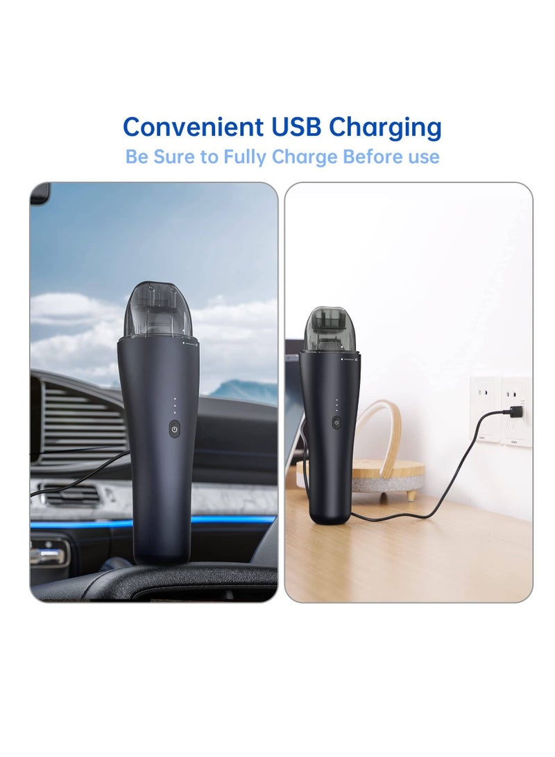 Excefore Handheld Vacuum Cordless, Mini Vacuum with Air Buster, Portable and Rechargeable Mini Vacuum-Cordless for Home and Car Handheld Vacuums(Black) - Image 3