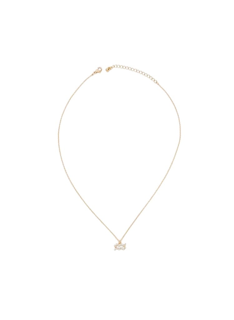 FOREVER 21 Rhinestone Zodiac Charm Necklace  - Image 1