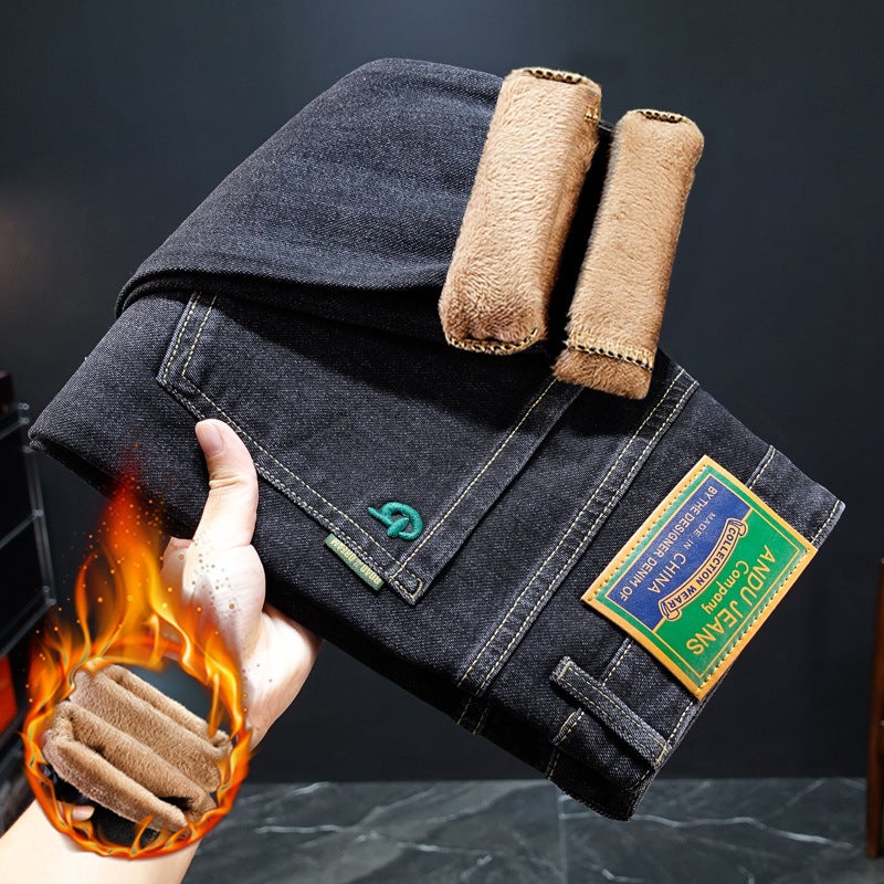 Unisex Classic Denim Jeans Loose Fit Daily Outdoor Wear - Image 1