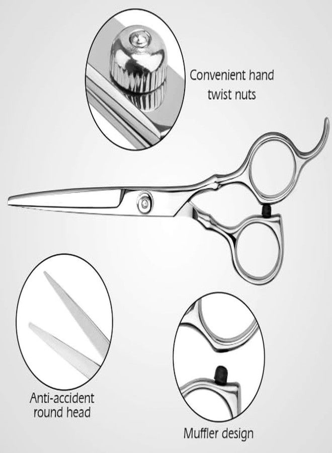 FEELHIGH مقص حلاقة احترافي من الفولاذ المقاوم للصدأ من فيلهاي، مناسب لصالونات الحلاقة، مزود بمشط لقص الشعر وتخفيفه. - Image 2