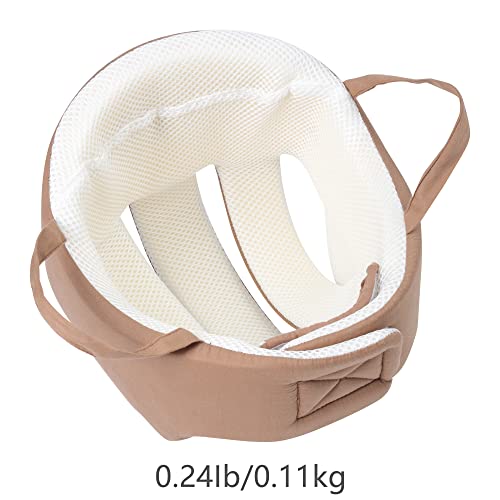 Cepairng Thick Protection Helmet for Elderly Youth Kids Adults,Head Protection for Elderly Falls,Soft Helmet for Epilepsy Seizures Prevent Head Injuries,Safety Bump Cap,for Home Gardening (Khaki Mesh Inner) - Image 2