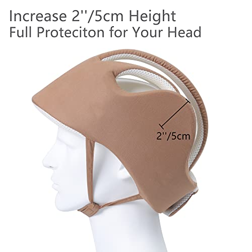 Cepairng Thick Protection Helmet for Elderly Youth Kids Adults,Head Protection for Elderly Falls,Soft Helmet for Epilepsy Seizures Prevent Head Injuries,Safety Bump Cap,for Home Gardening (Khaki Mesh Inner) - Image 4