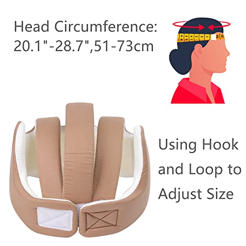 Cepairng Thick Protection Helmet for Elderly Youth Kids Adults,Head Protection for Elderly Falls,Soft Helmet for Epilepsy Seizures Prevent Head Injuries,Safety Bump Cap,for Home Gardening (Khaki Mesh Inner) - Image 5