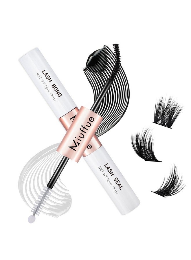 Miuffue غراء رموش لاصق ومثبت خالي من اللاتكس لغراء الرموش الحساسة مقاوم للماء ثبات قوي لغراء مجموعات الرموش لمدة 72 ساعة - Image 1