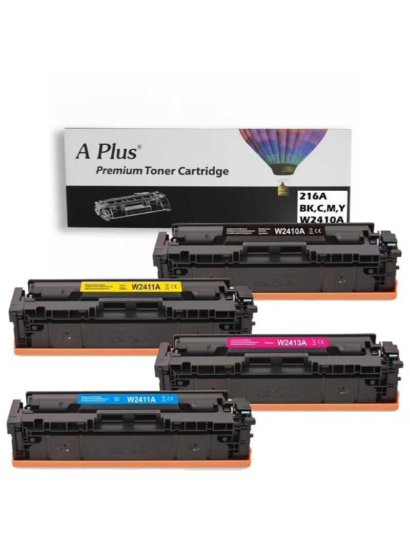 APLUS A Plus 216A Compatible Toner Cartridge Set (W2410A W2411A W2412A W2413A) for HP Color LaserJet Pro M155 MFP M182 M183 Series - High Yield Black & Color - Image 1