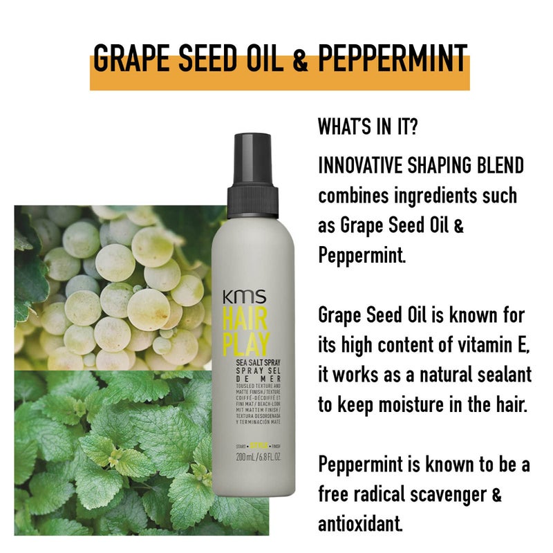 KMS HAIRPLAY Sea Salt Spray, 6.7 oz - Image 4