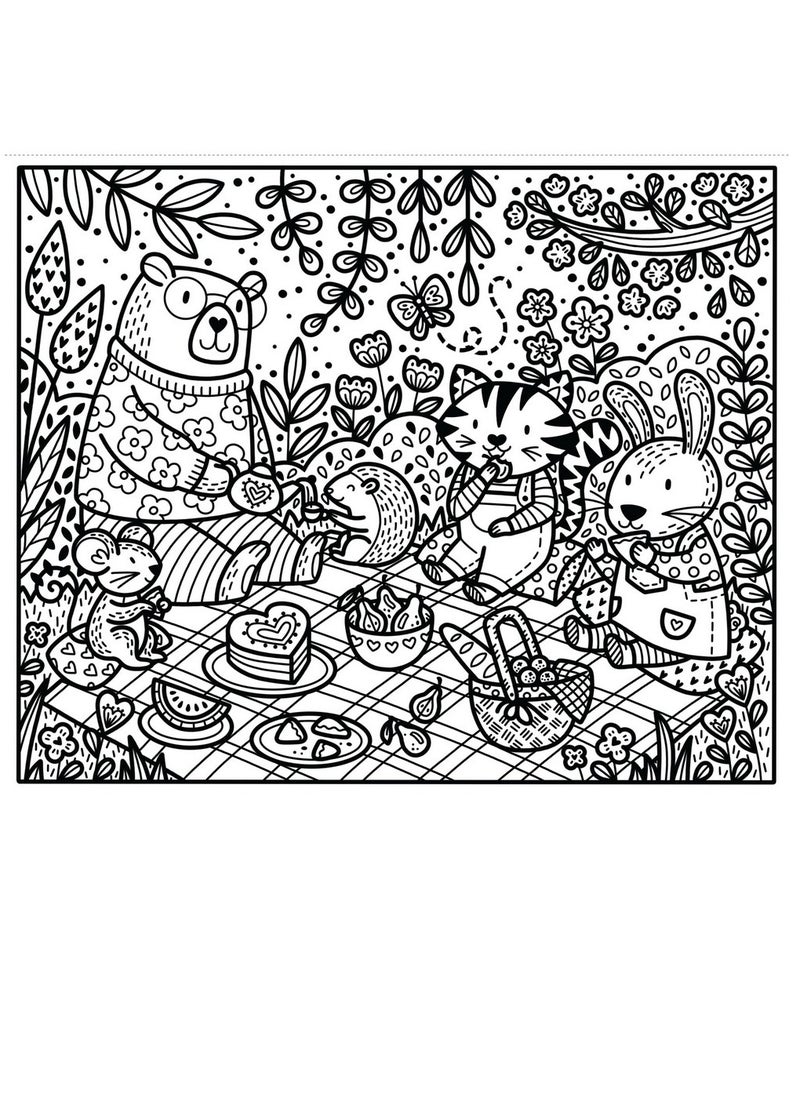 Usborne - Usborne Love, Hearts and Flowers Magic Painting Book: Watercolor Art for Kids, Romantic Heart & Flower Scenes, Magic Painting for Children - Image 1