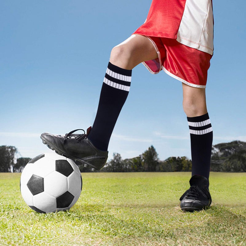 Raigoo Soccer Softball Baseball Football Socks for Youth Kids Boys and Girls Ages 4 to 16 Knee High Sport Athletic Socks - Image 4