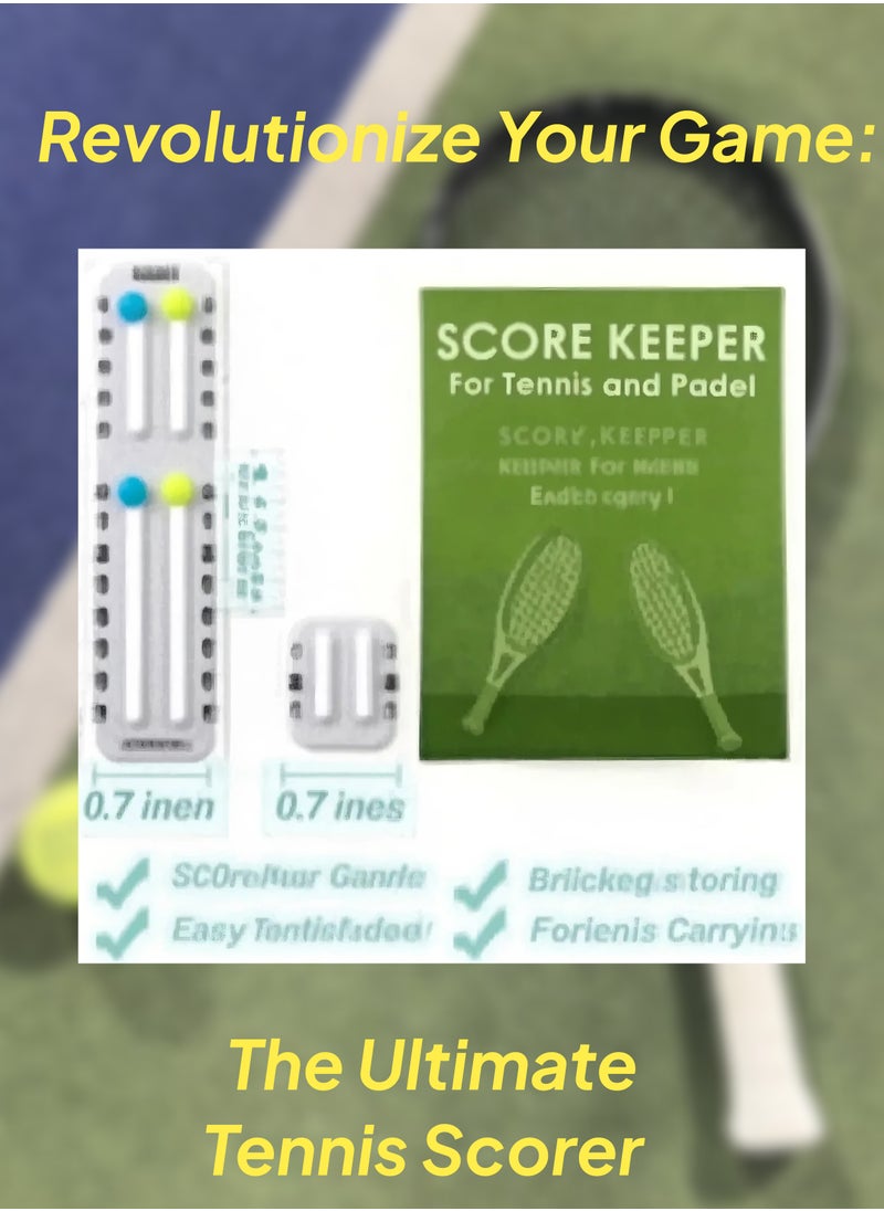Generic AeroFlex Tennis Score Tracker - Crystal White Polymer Racket-Mounted Counter with Precision Scoring  - Image 4