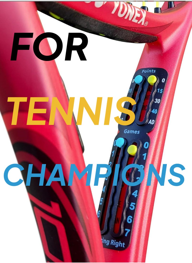 Generic AeroFlex Tennis Score Tracker - Crystal White Polymer Racket-Mounted Counter with Precision Scoring  - Image 5