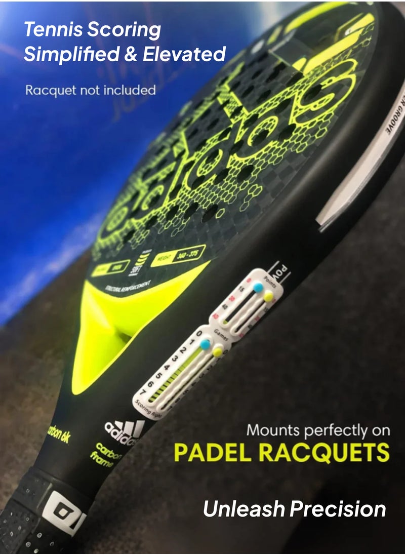 Generic AeroFlex Tennis Score Tracker - Crystal White Polymer Racket-Mounted Counter with Precision Scoring  - Image 3