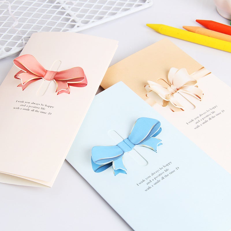 Greeting Card With Bow And Heart, Universal Birthday, Women'S Day, Dragon Boat Festival, Mother, Mid-Autumn Festival, Teacher'S Day, Blessing Greeting Card With Logo - Image 4