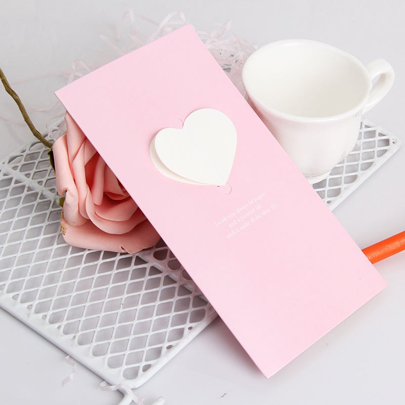 Greeting Card With Bow And Heart, Universal Birthday, Women'S Day, Dragon Boat Festival, Mother, Mid-Autumn Festival, Teacher'S Day, Blessing Greeting Card With Logo - Image 1