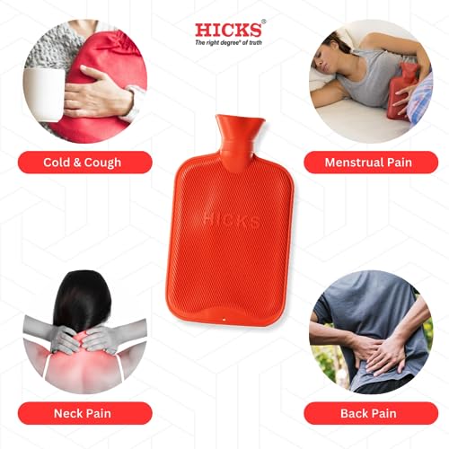 Hicks Premium Hot Water Bag 1750ml for Pain Relief: Ultimate Comfort and Soothing Heat Therapy for Muscle Aches, Period & Muscular Cramps and Body Joint Pain Relief Easy to Fill,Leakproof and Portable - Image 4