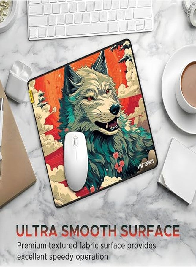 ANT الرياضات الإلكترونية وسادة ماوس Ant Esports Wolf، مقاس 260×210×3 مم، بخياطة مقاومة للتآكل، سطح مقاوم للماء وقاعدة مطاطية مانعة للانزلاق، وسادة ماوس للألعاب لأجهزة الكمبيوتر المحمولة، متوافقة مع فئران الليزر والبصرية - Image 4