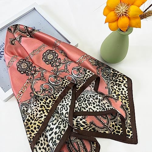 FONYVE 100% Mulberry Silk Scarf for Hair - 27" Square Head Scarf for Women - Lightweight Neck Scarf with Gift Packed - Image 3